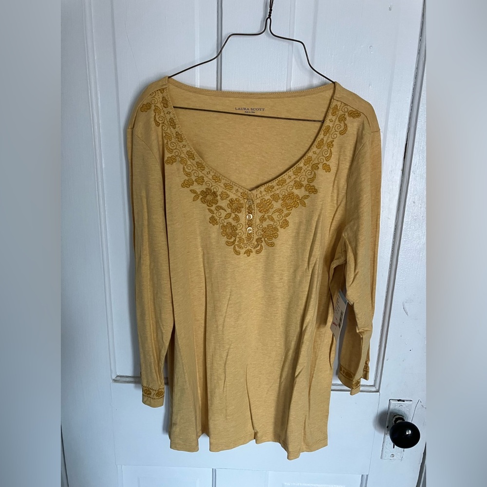 Nwt yellow long sleeve shirt